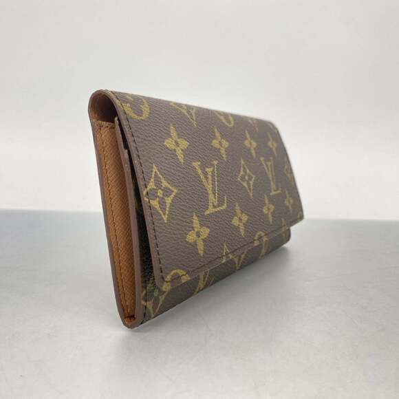 Louis Vuitton Monogram Long Wallet, Porte Yen 3 Carte Credit, M61818, Brown, ...